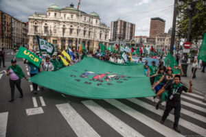 Members of La Via Campesina demonstrating.