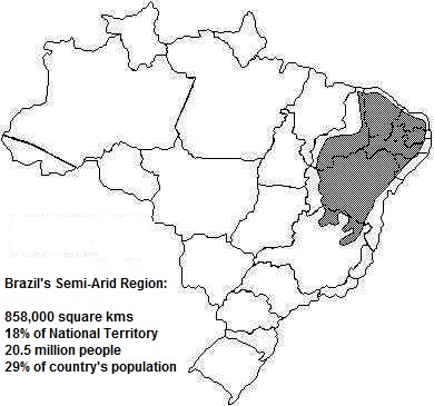A map of Brazil's semi-arid region
