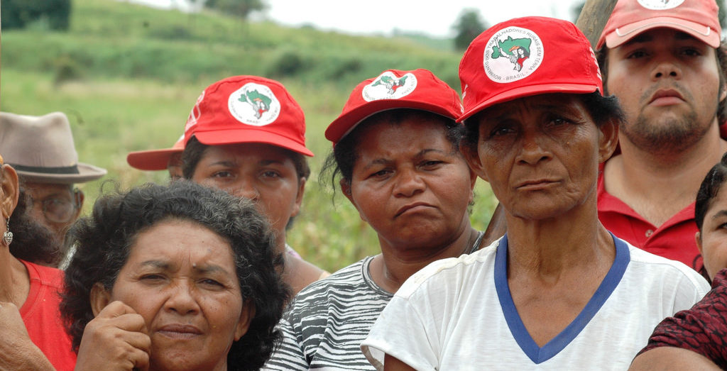 Group of small farmers from the MST, Brazil.