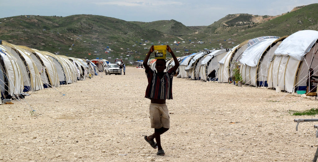 CAMP CORAIL, Haiti, For many earthquake survivors, access to water is a main concern.