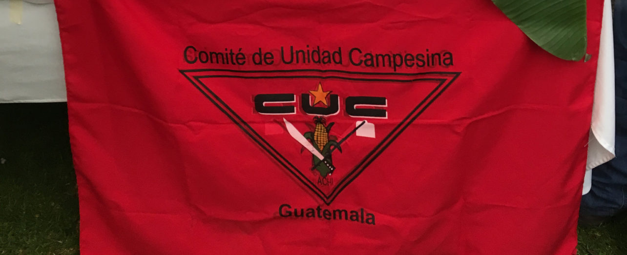 CUC's Banner at a Learning Exchange in Mexico, August 2017.